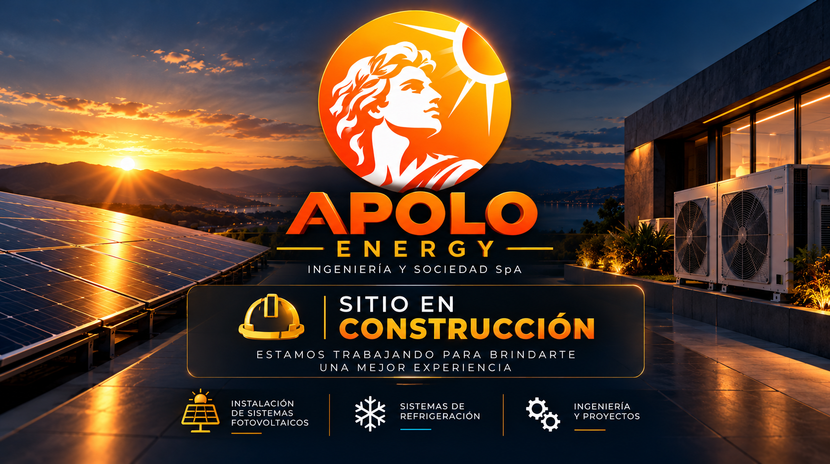 APOLO ENERGY - Sitio en Construcción. Ingeniería, energía solar y sistemas de refrigeración.